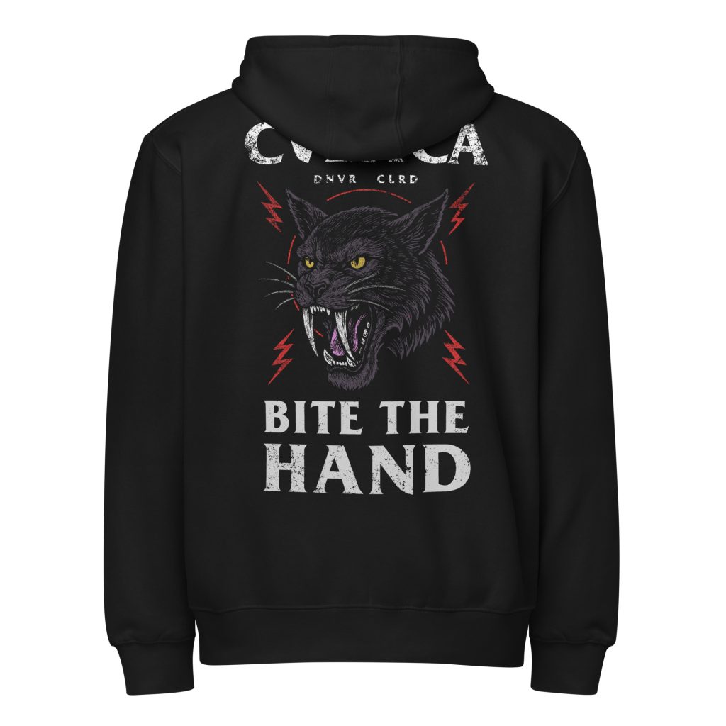 Bite The Hand Zip-Up Hoodie
